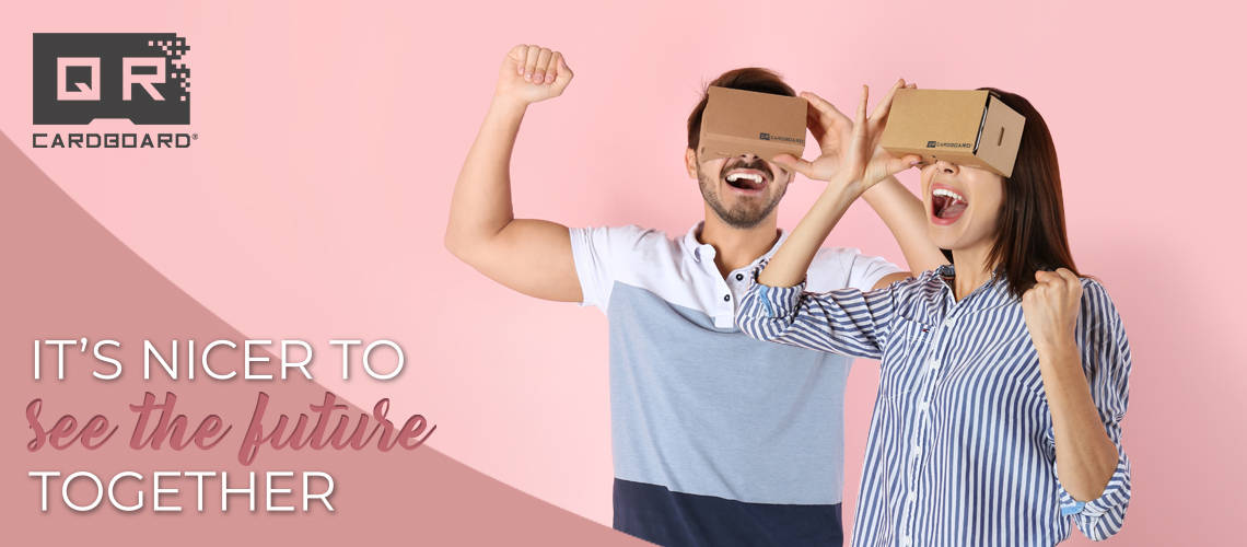 È PIÙ BELLO VEDERE IL FUTURO IN DUE CON QR CARDBOARD
