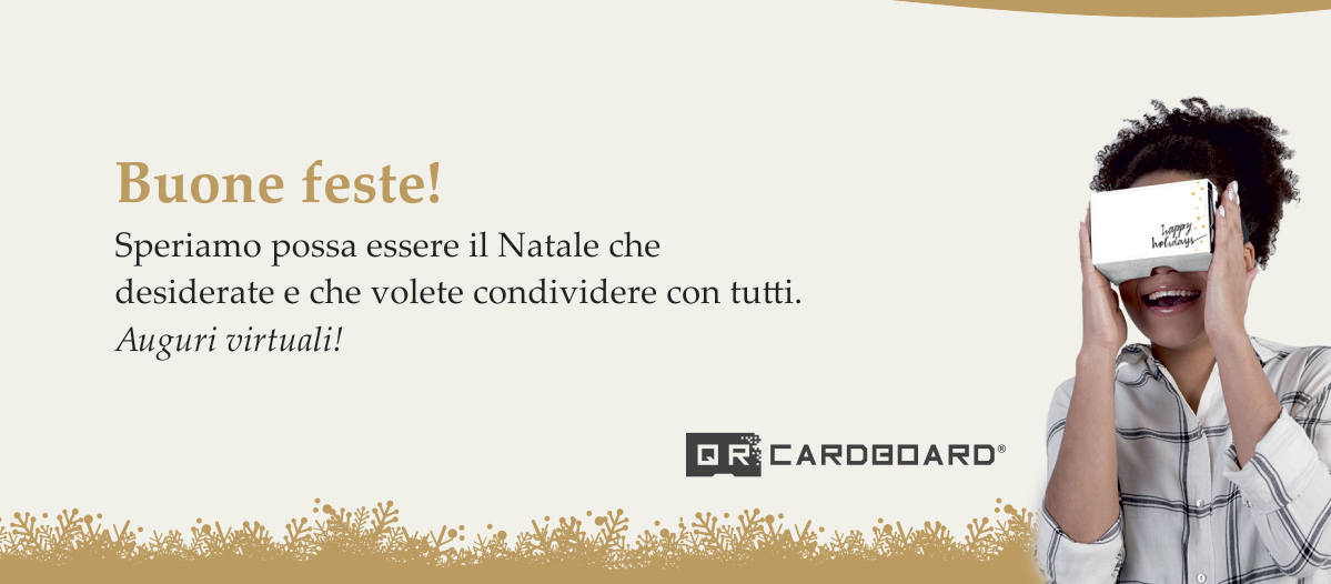 AUGURI VIRTUALI DA QR CARDBOARD