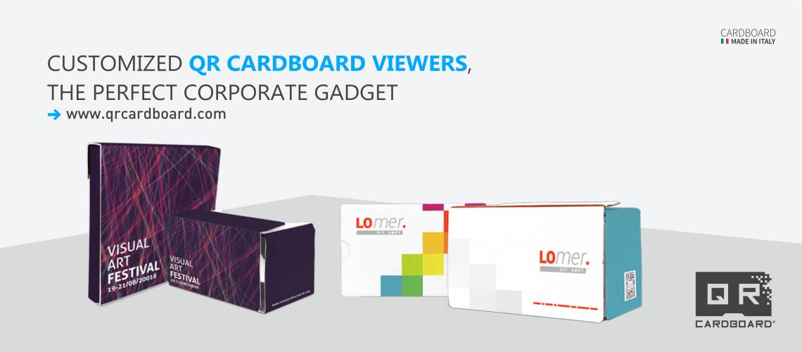 VISORI PERSONALIZZATI QR CARDBOARD, IL GADGET AZIENDALE PERFETTO